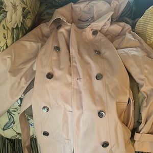 pale pink raincoat !